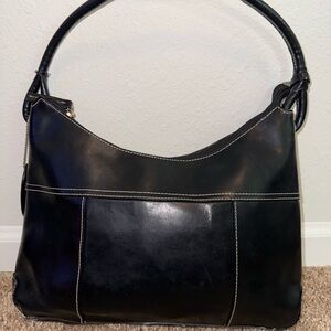 Black Leather Shoulder Bag